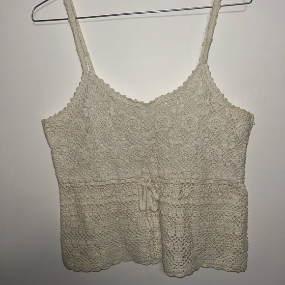 Tops - Boho Chic Crochet Ramie/Cotton Tank Top